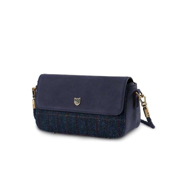 Harris Tweed Clutch, The Caithness, Islander, Navy Overcheck