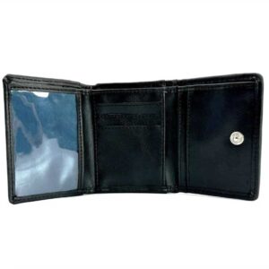 Harris Tweed Trifold Purse In Blue/Pink Check