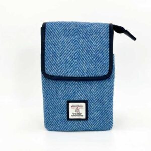 Harris Tweed Mini Crossbody Bag in Sky Blue