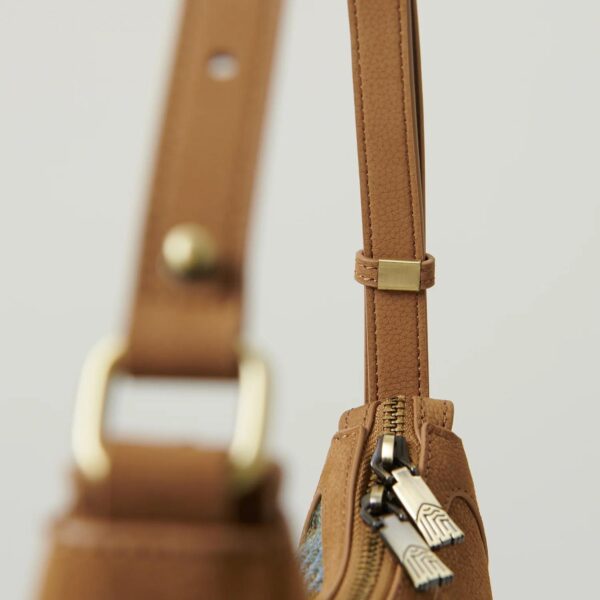 Harris Tweed Shoulder Bag, The Ellon, Islander, Chestnut Blue Tartan