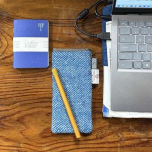 Harris Tweed Landscape Glasses Case Kingfisher