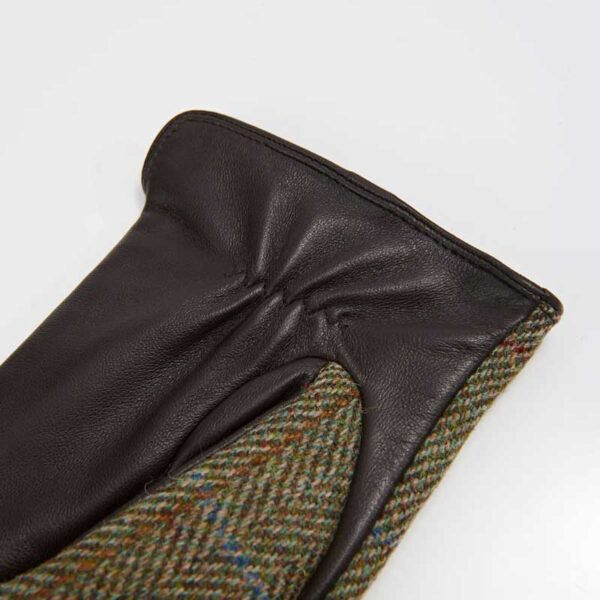 Men's Harris Tweed Gloves In Chestnut Herringbone