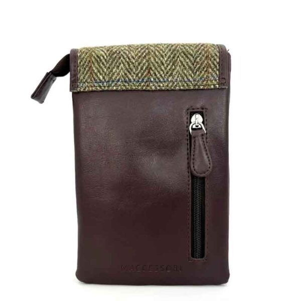 Harris Tweed Mini Crossbody Bag in Country Green