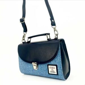 Harris Tweed Mini Day Bag In Sky Blue