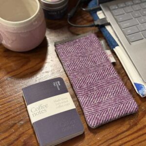 Harris Tweed Landscape Glasses Case Heather Purple
