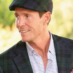 Harris Tweed Flat Cap "Henry" In Black Watch