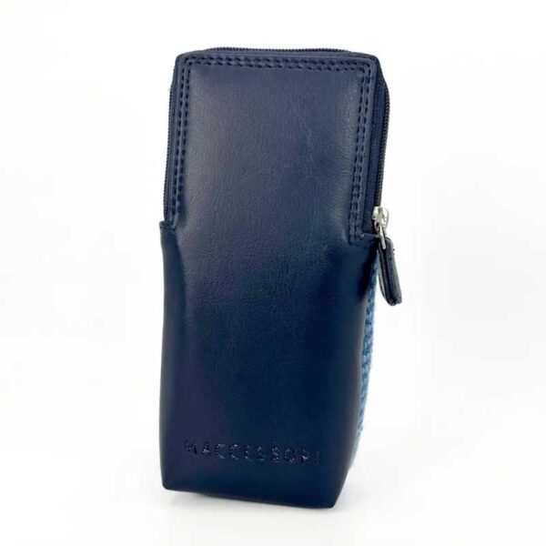 Harris Tweed Double Glasses Sleeve in Sky Blue