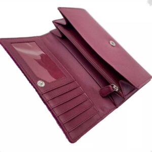 Harris Tweed Ladies Envelope Purse In Purple Check