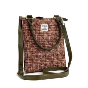 Harris Tweed Quilt Mini Tote Bag In Maple