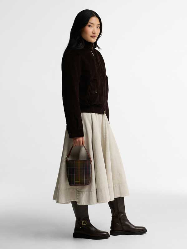 Barbour Cedar Mini Bucket Bag Classic Tartan